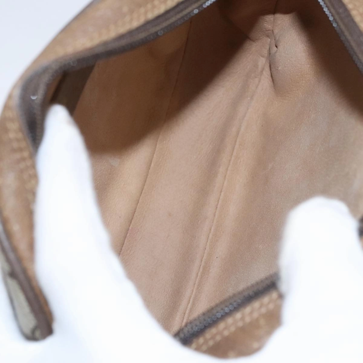 Gucci Sherry Beige Canvas Shoulder Bag ()