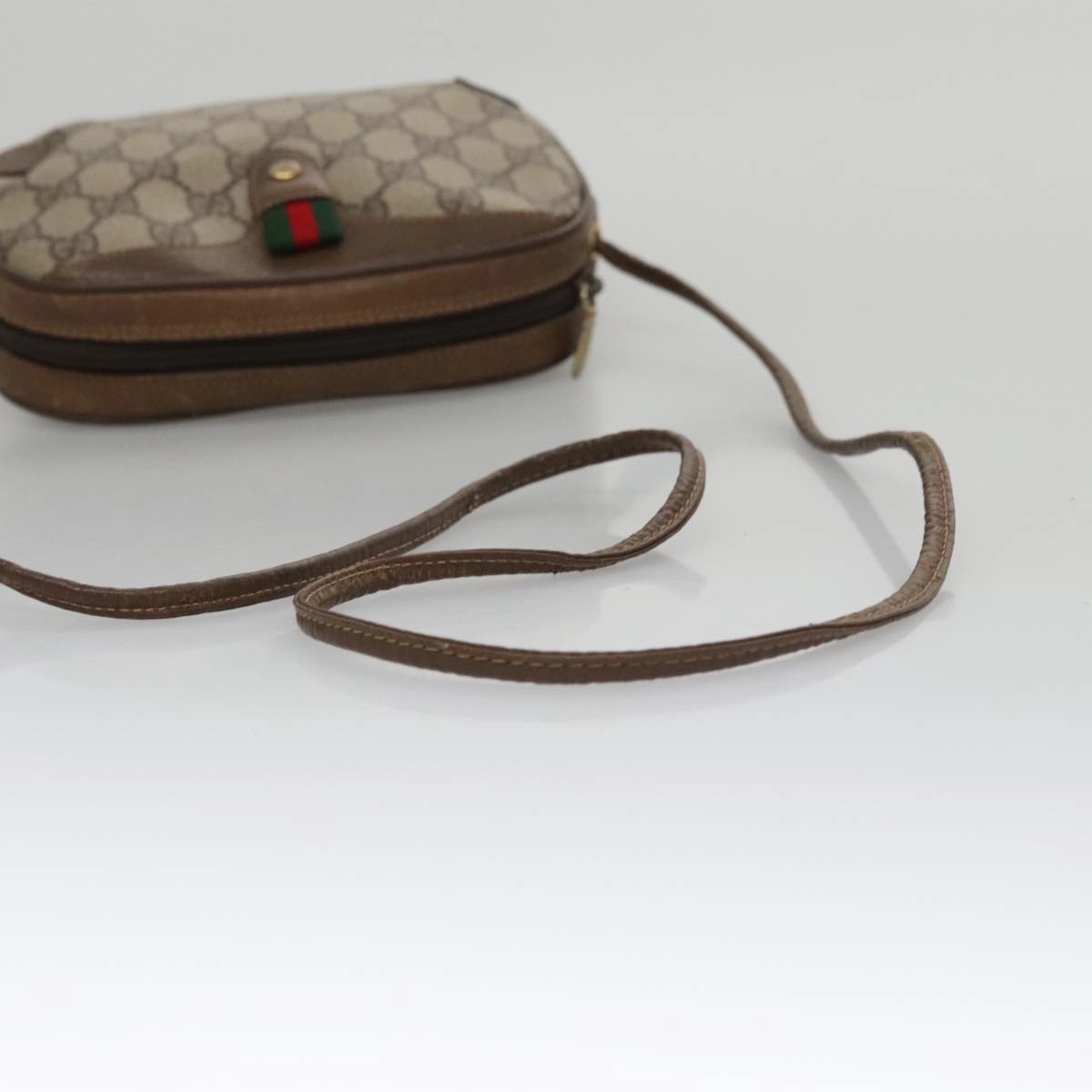 Gucci Sherry Beige Canvas Shoulder Bag ()