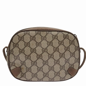 Gucci Sherry Beige Canvas Shoulder Bag ()