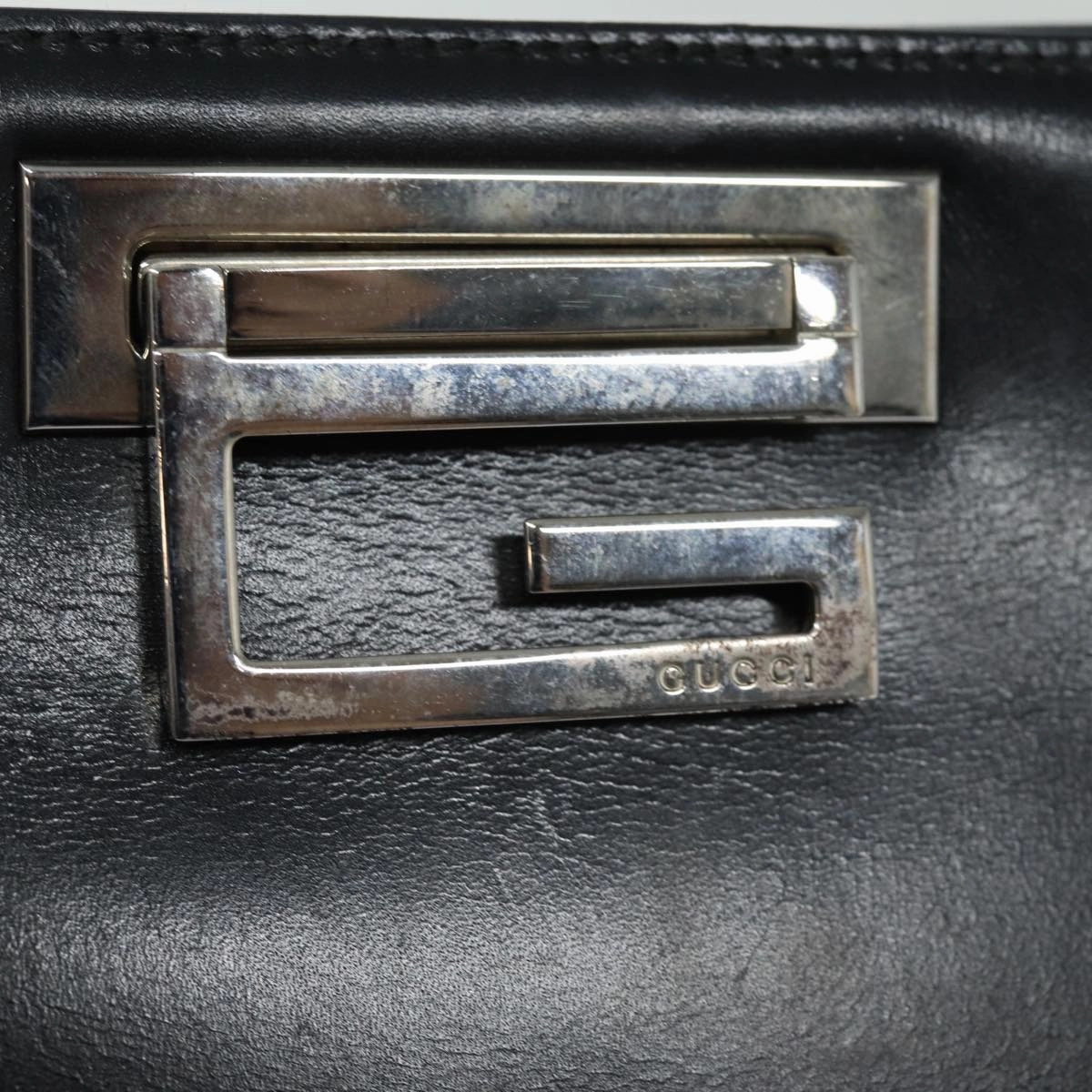 GUCCI Shoulder Bag Leather Black 001 3038  13123