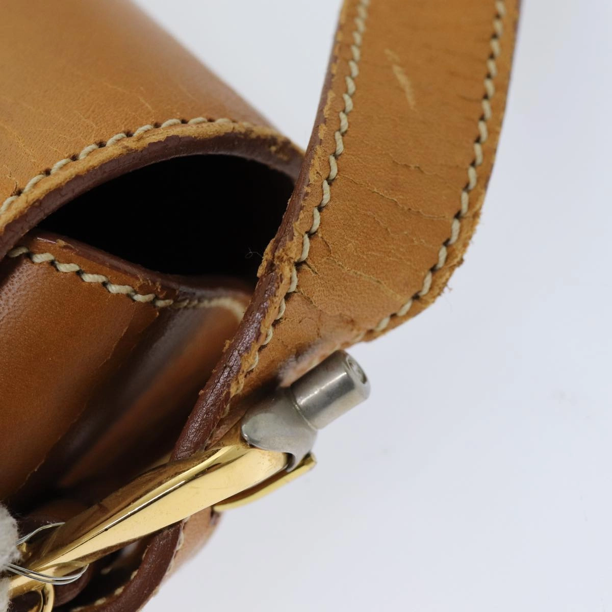 GUCCI Shoulder Bag Leather Brown  75672