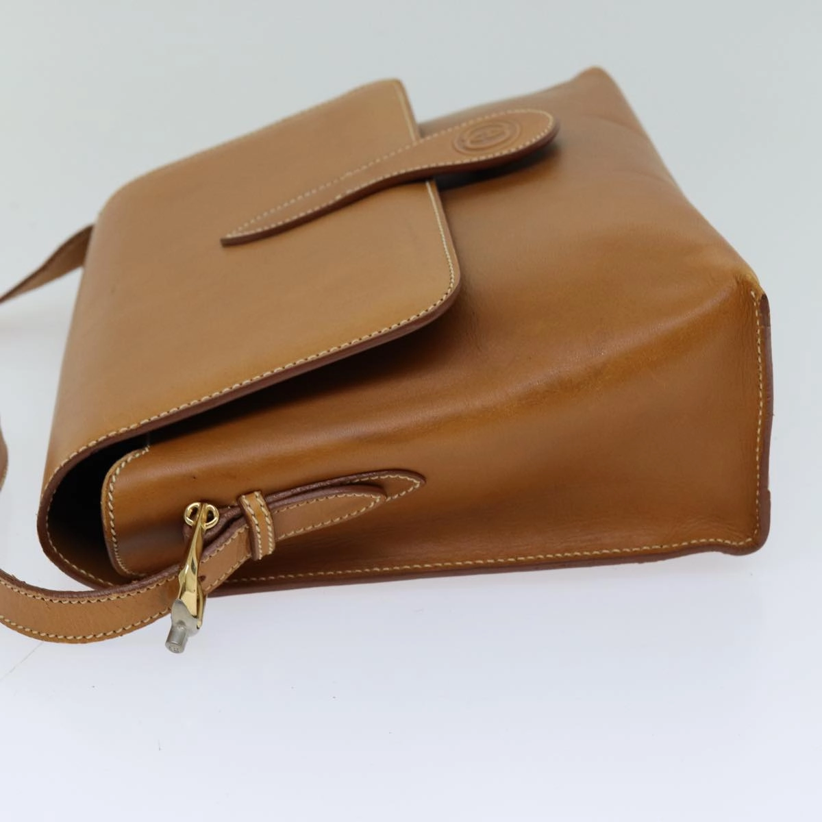 GUCCI Shoulder Bag Leather Brown  75672