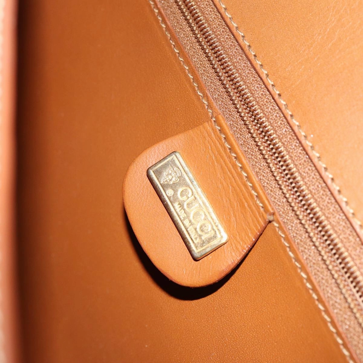 GUCCI Shoulder Bag Leather Brown  75672