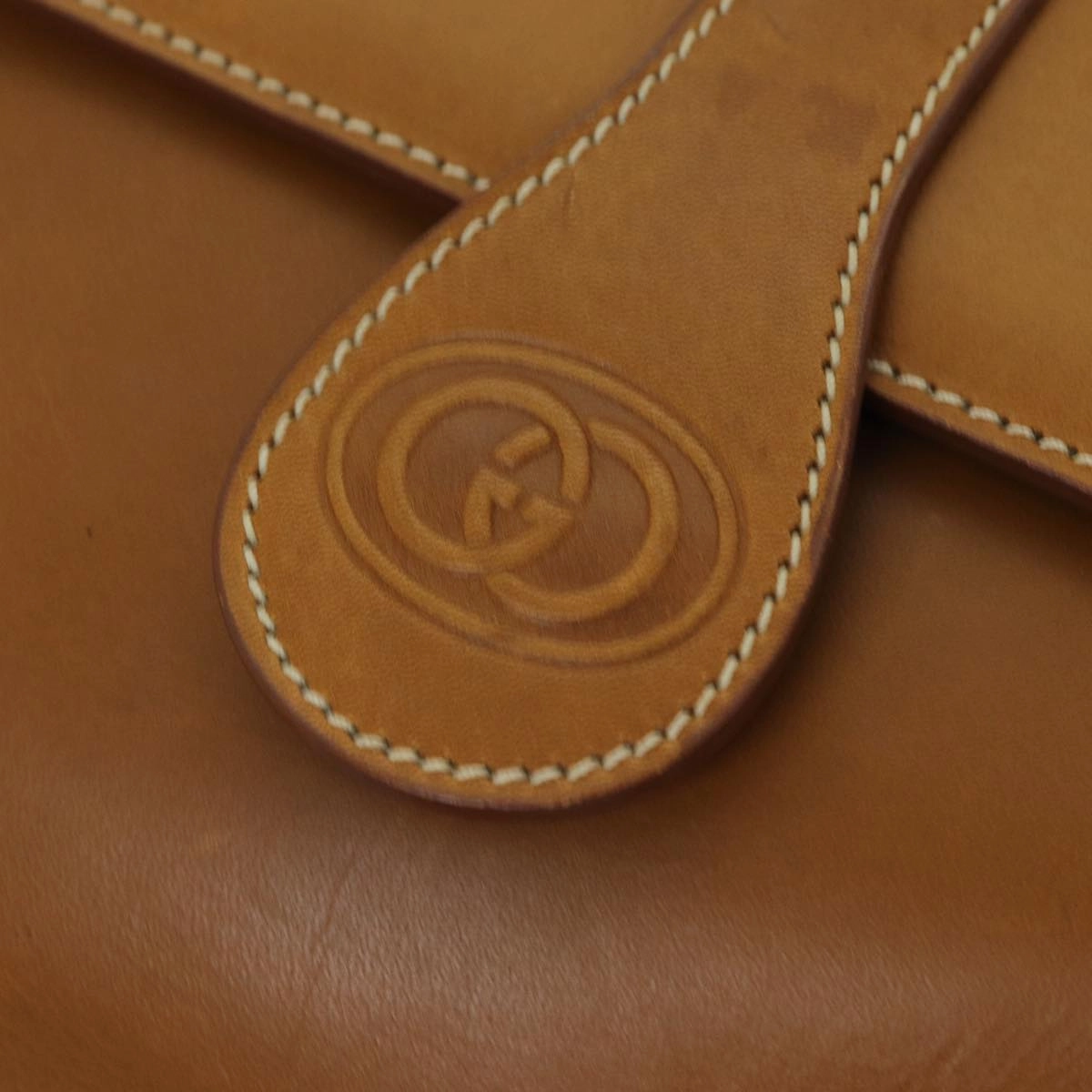 GUCCI Shoulder Bag Leather Brown  75672