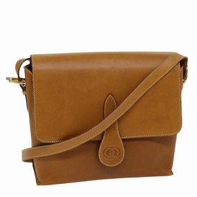GUCCI Shoulder Bag Leather Brown  75672