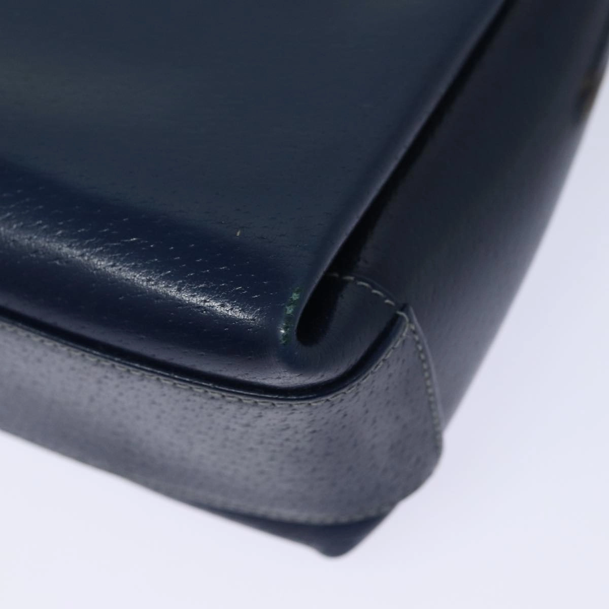 GUCCI Shoulder Bag Leather Navy  80069