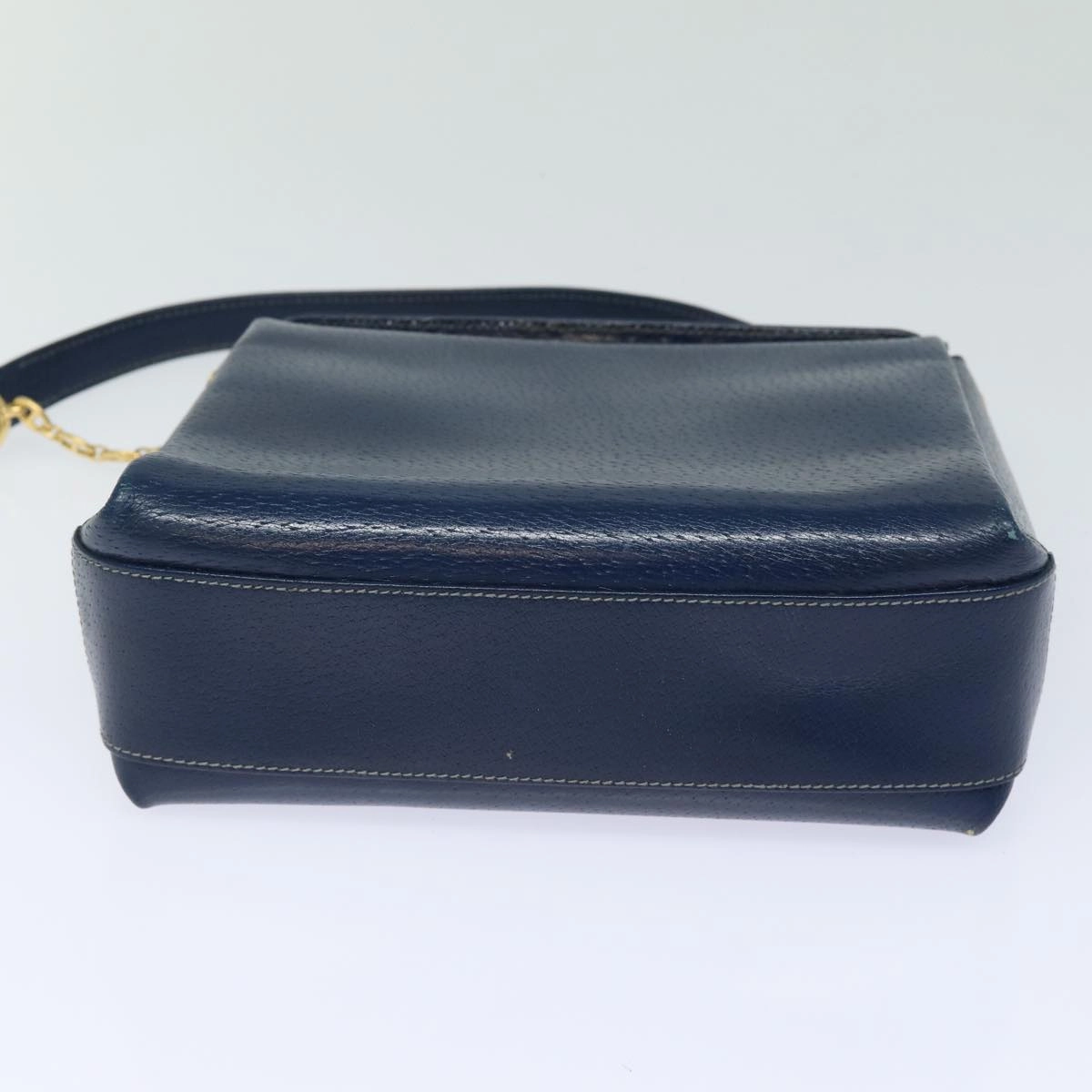 GUCCI Shoulder Bag Leather Navy  80069