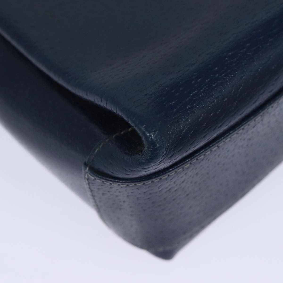 GUCCI Shoulder Bag Leather Navy  80069
