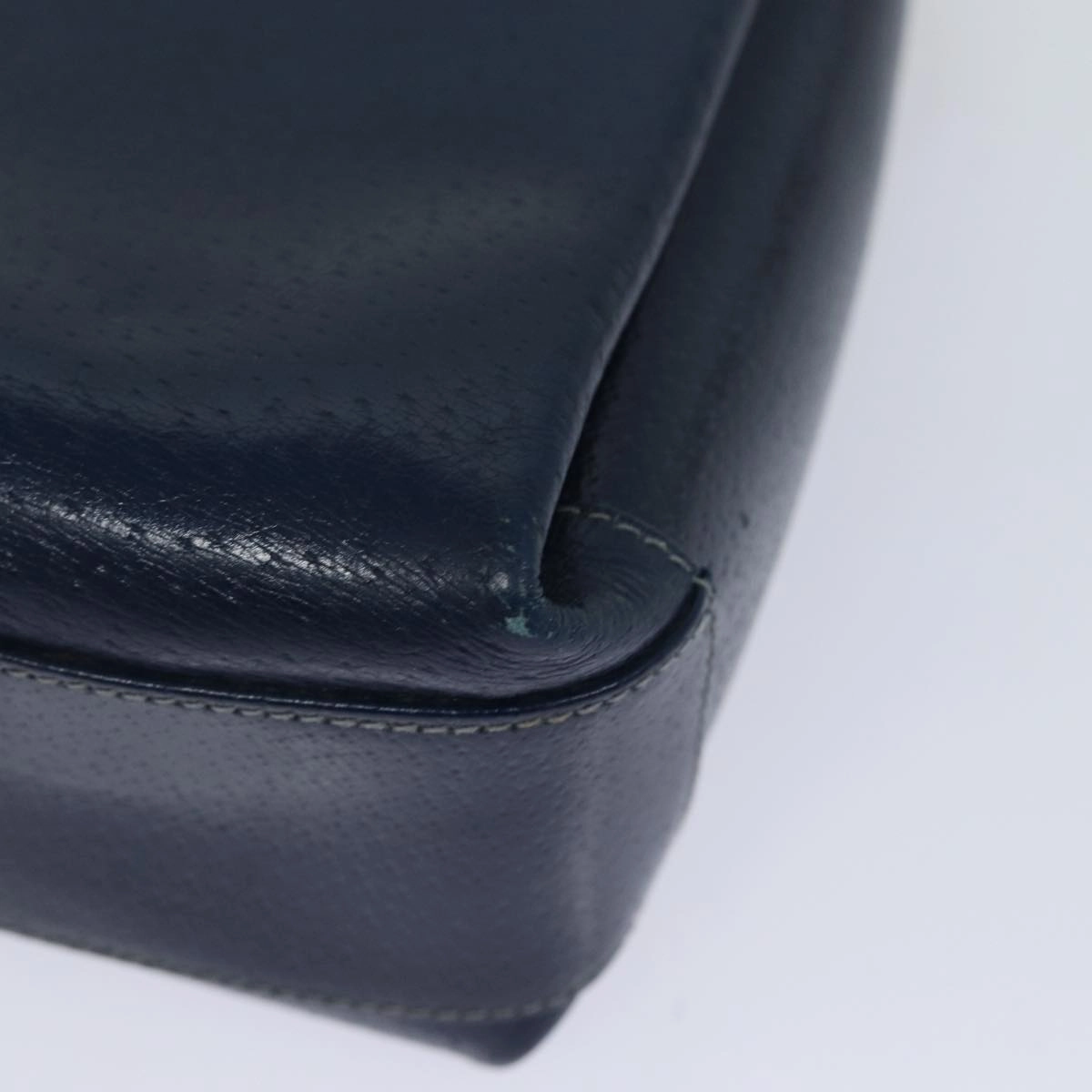 GUCCI Shoulder Bag Leather Navy  80069