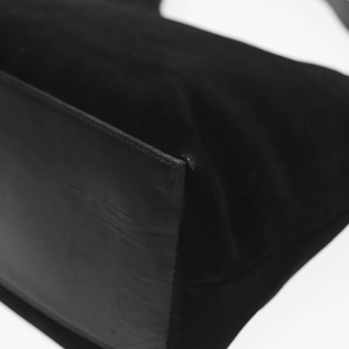 GUCCI Shoulder Bag Suede Black 001 3386  13807