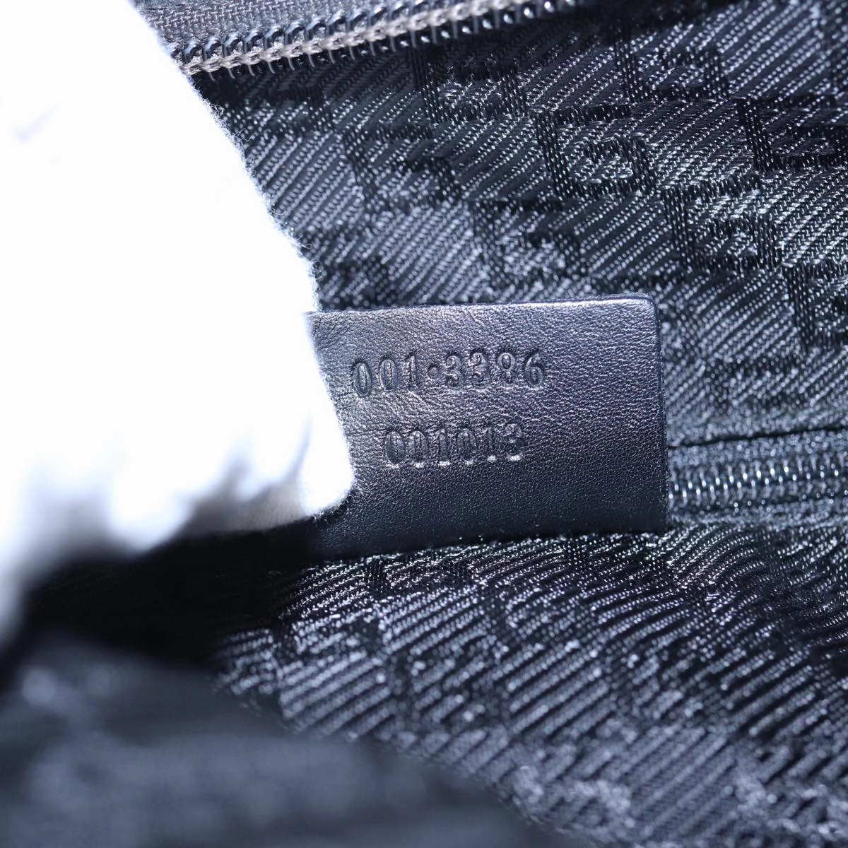 GUCCI Shoulder Bag Suede Black 001 3386  13807