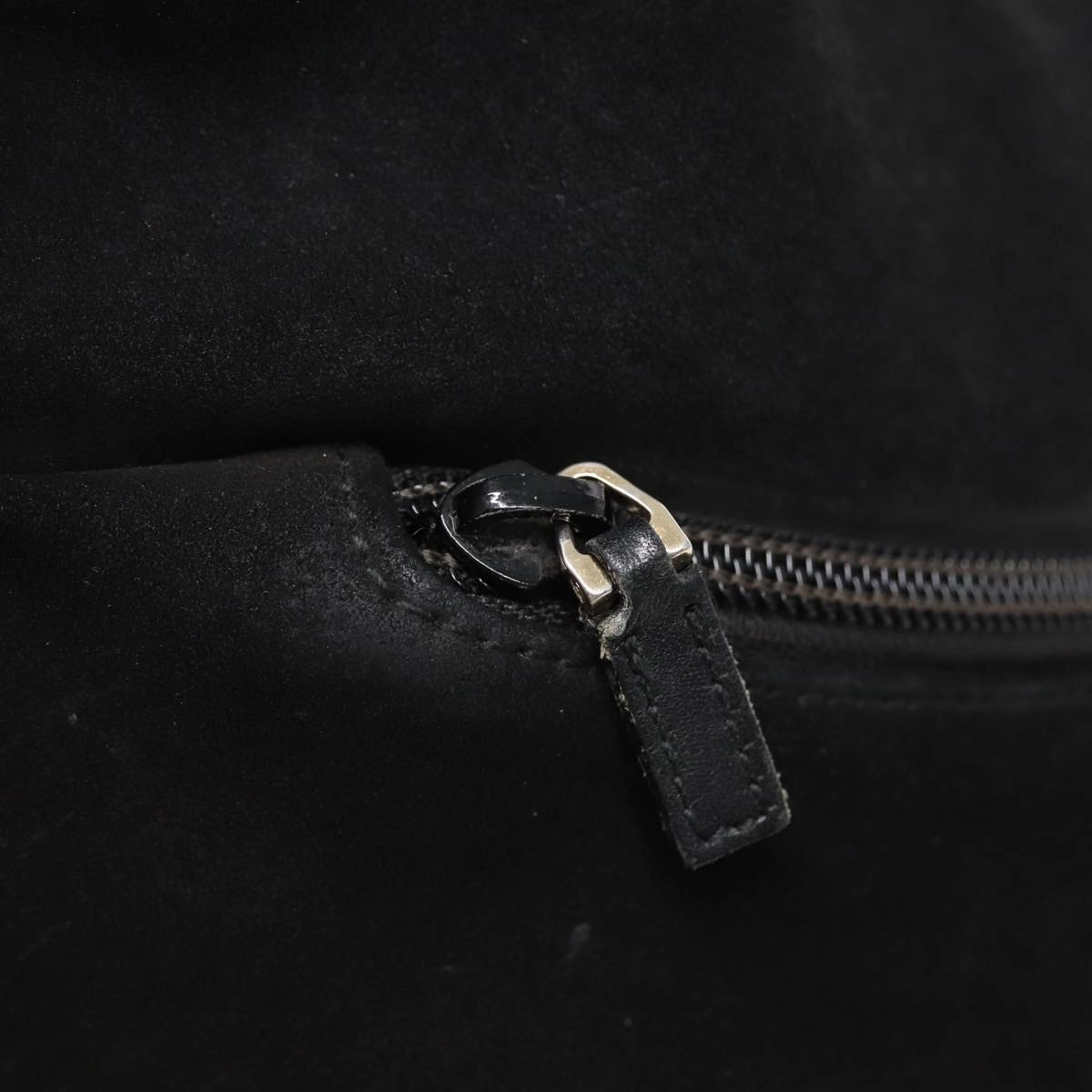 GUCCI Shoulder Bag Suede Black 001 3386  13807