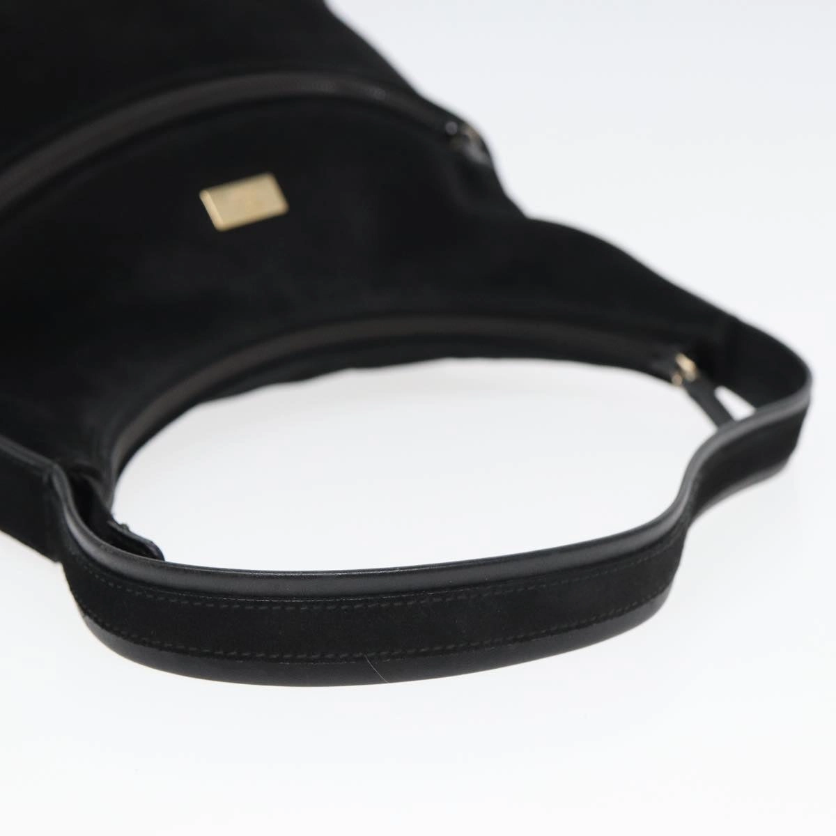 GUCCI Shoulder Bag Suede Black 001 3386  13807