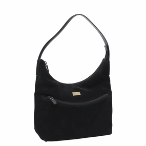 GUCCI Shoulder Bag Suede Black 001 3386  13807