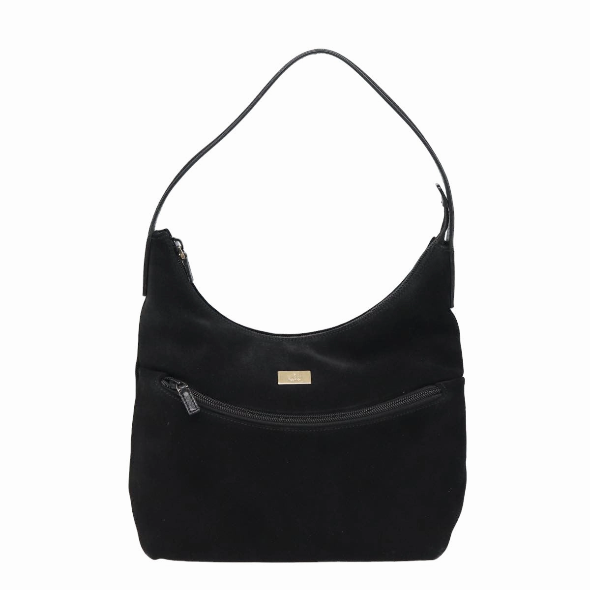 GUCCI Shoulder Bag Suede Black 001 3386  13807