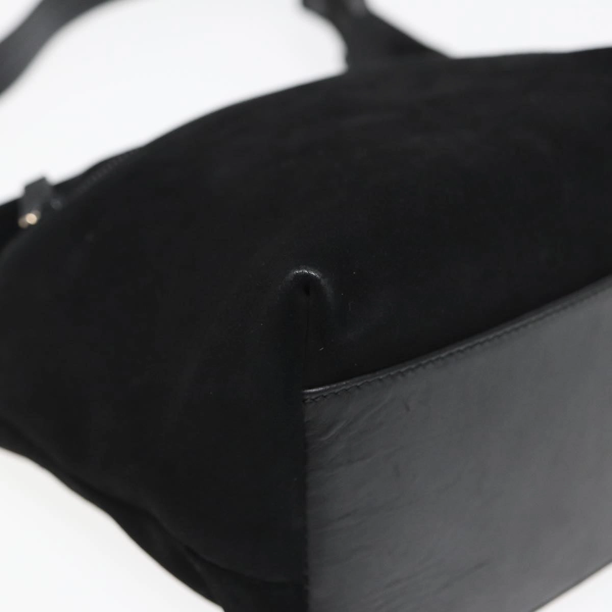 GUCCI Shoulder Bag Suede Black 001 3386  13807