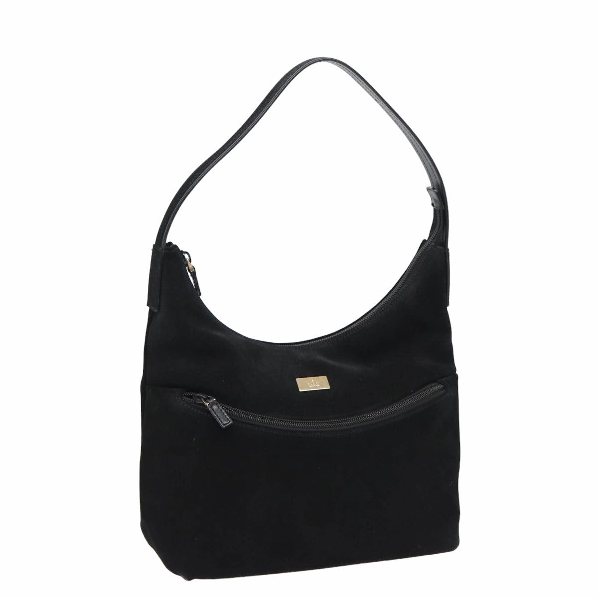 GUCCI Shoulder Bag Suede Black 001 3386  13807