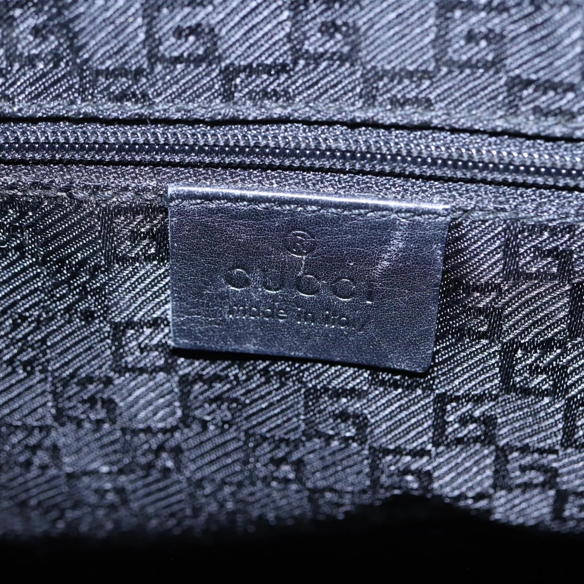 GUCCI Shoulder Bag Suede Black 001 3386  13807