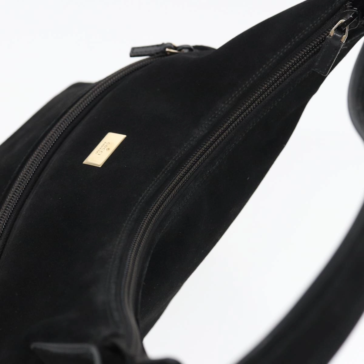 GUCCI Shoulder Bag Suede Black 001 3386  13807