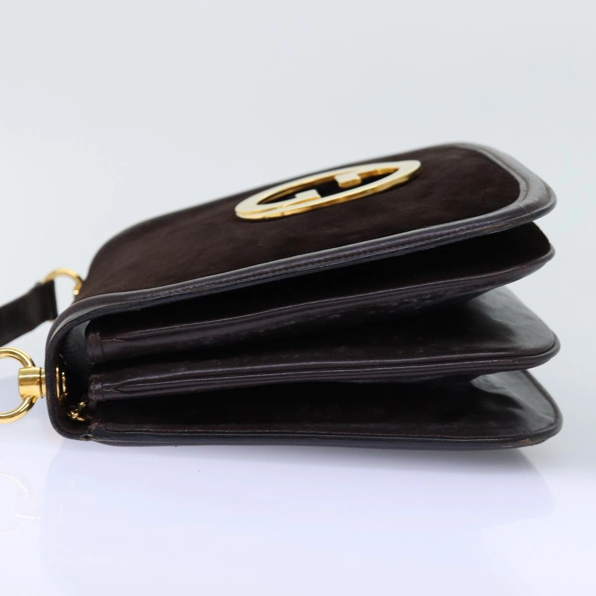 GUCCI Shoulder Bag Suede Brown  ep4293