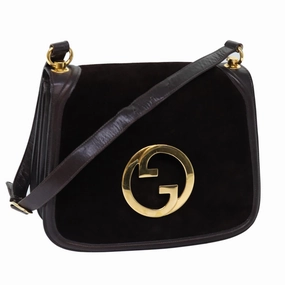 GUCCI Shoulder Bag Suede Brown  ep4293