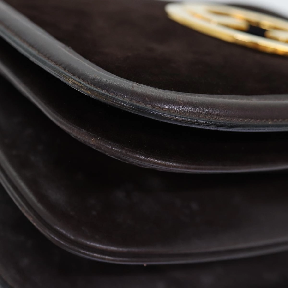 GUCCI Shoulder Bag Suede Brown  ep4293