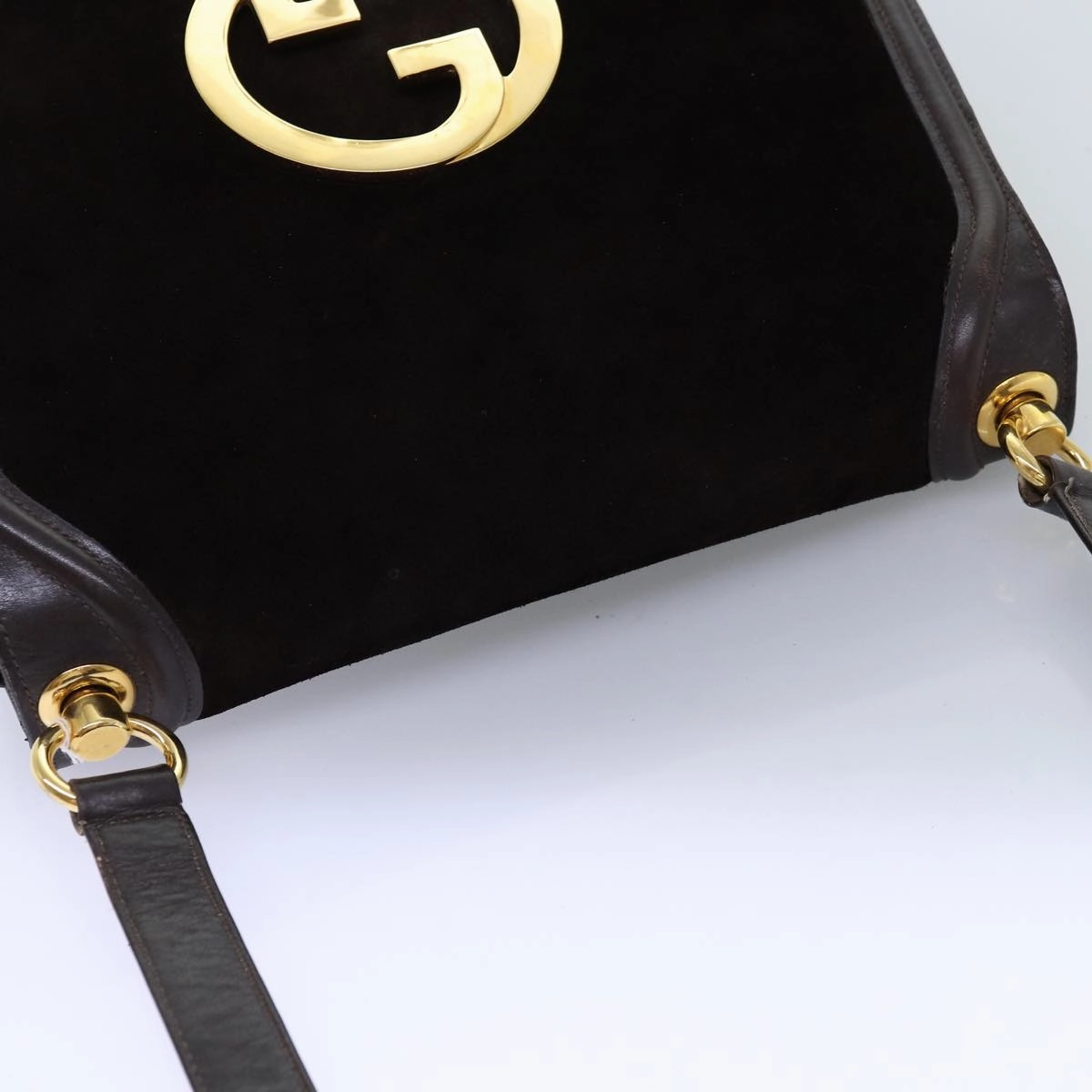 GUCCI Shoulder Bag Suede Brown  ep4293