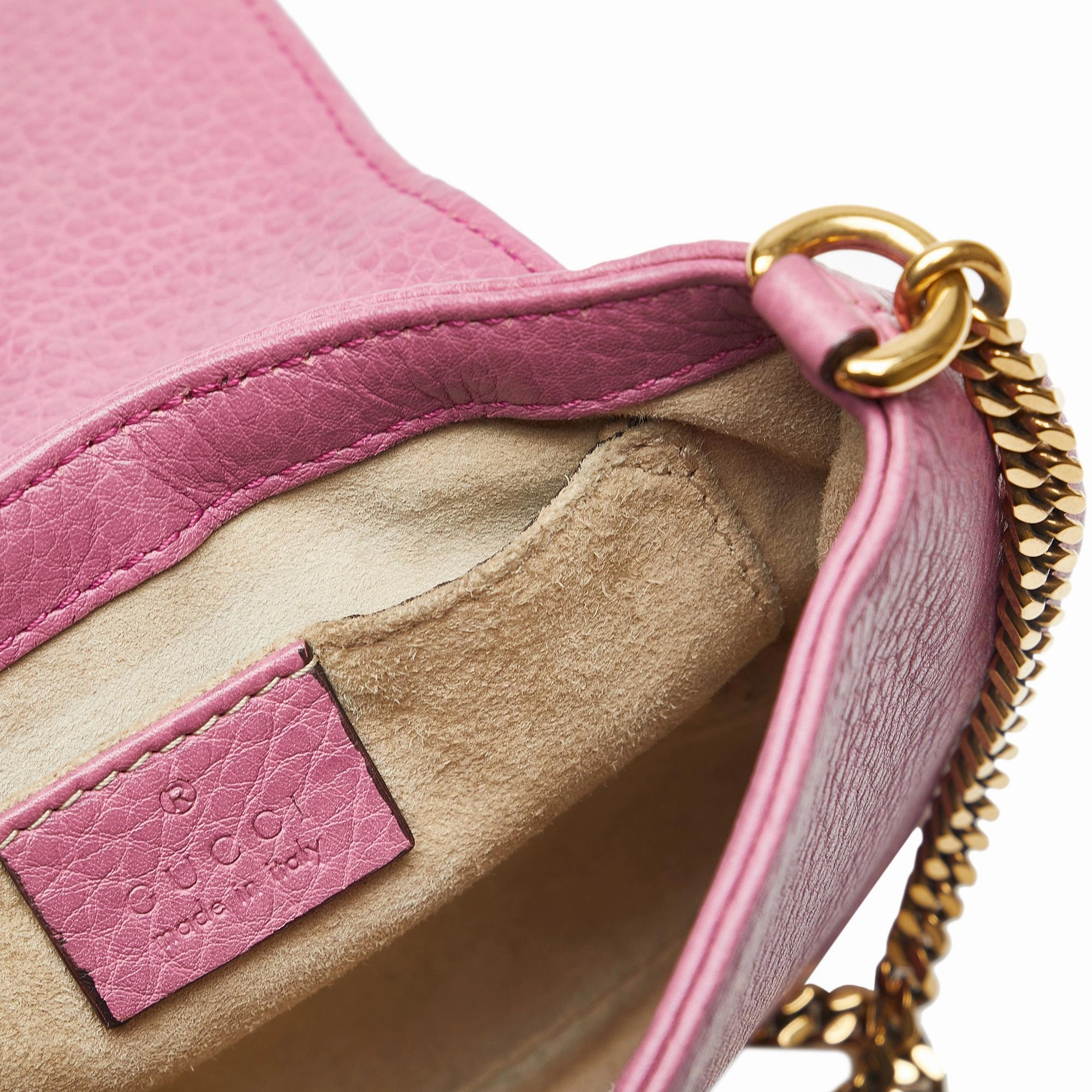 Gucci Small 1973 Leather Chain Crossbody bag (SHG-3UqCpK)