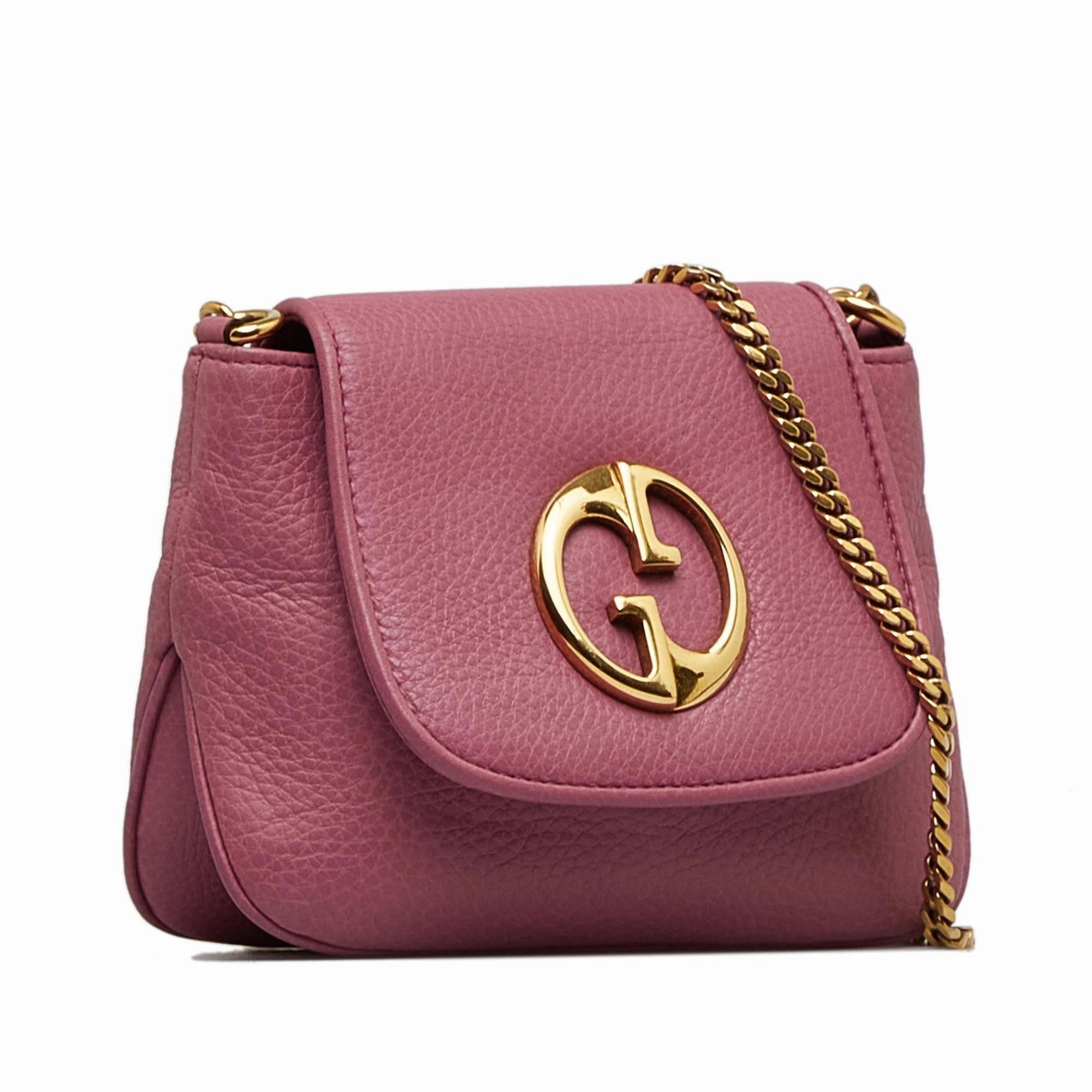 Gucci Small 1973 Leather Chain Crossbody bag (SHG-3UqCpK)