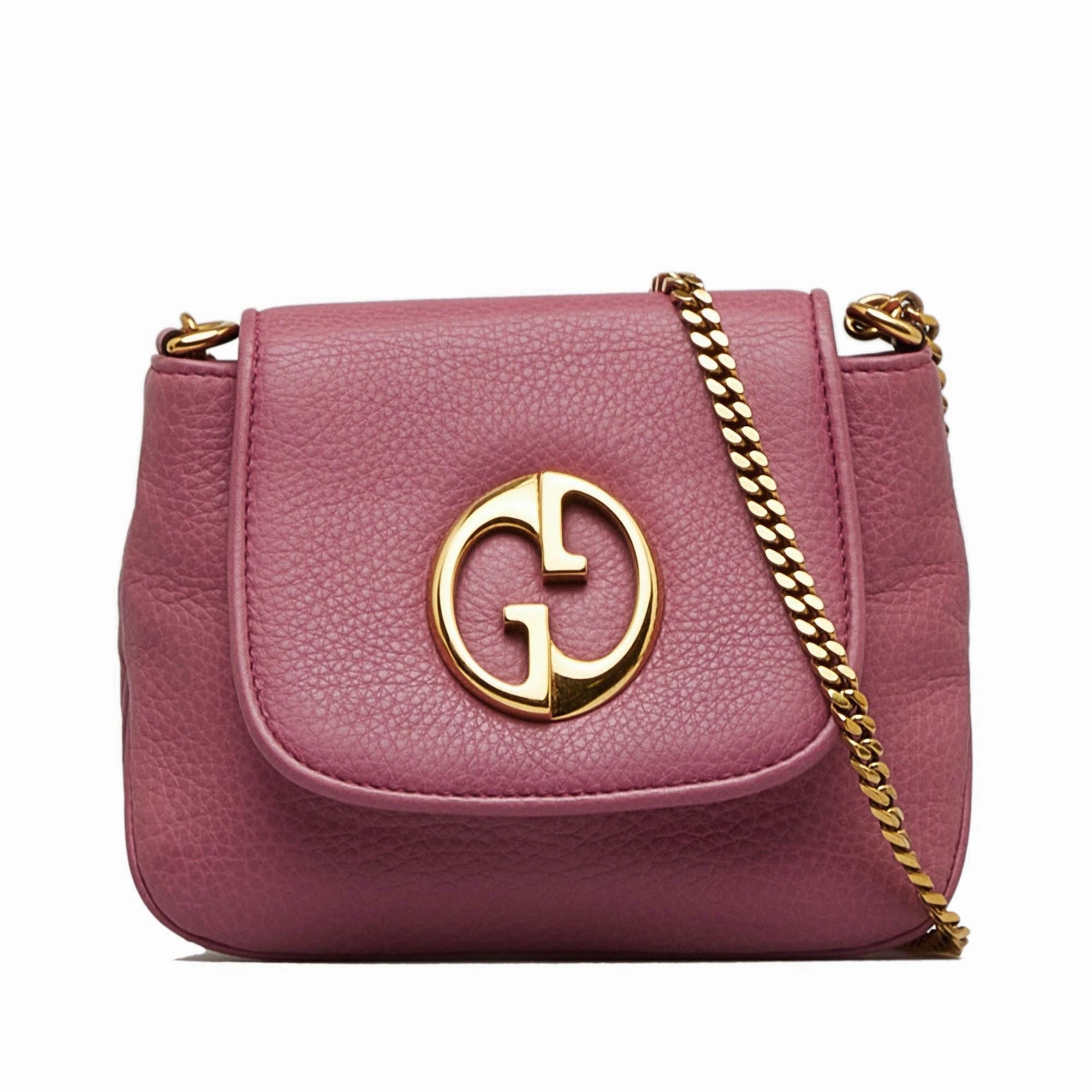 Gucci Small 1973 Leather Chain Crossbody bag (SHG-3UqCpK)