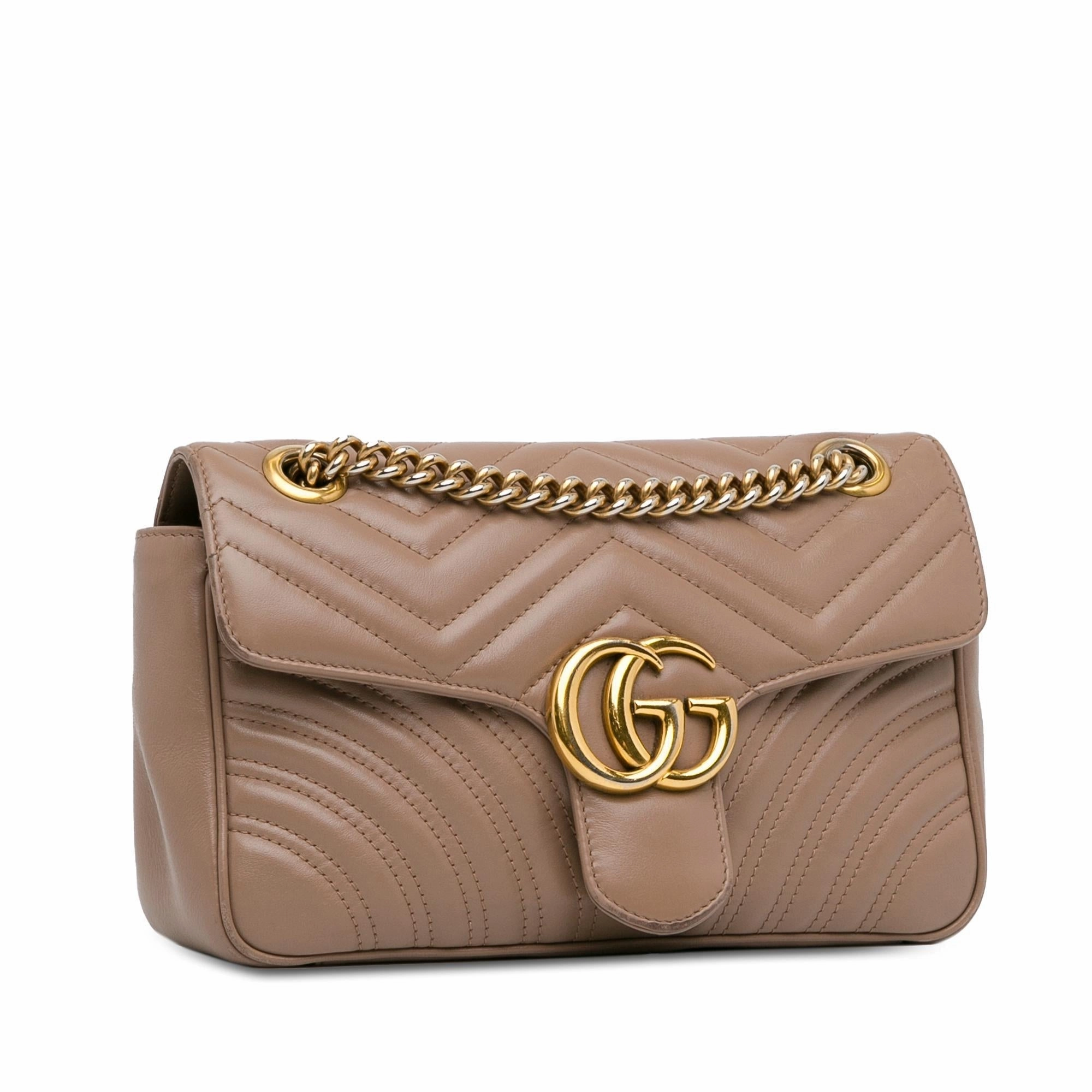 Gucci Small GG Marmont Matelasse Crossbody Bag (SHG-WEebbv)