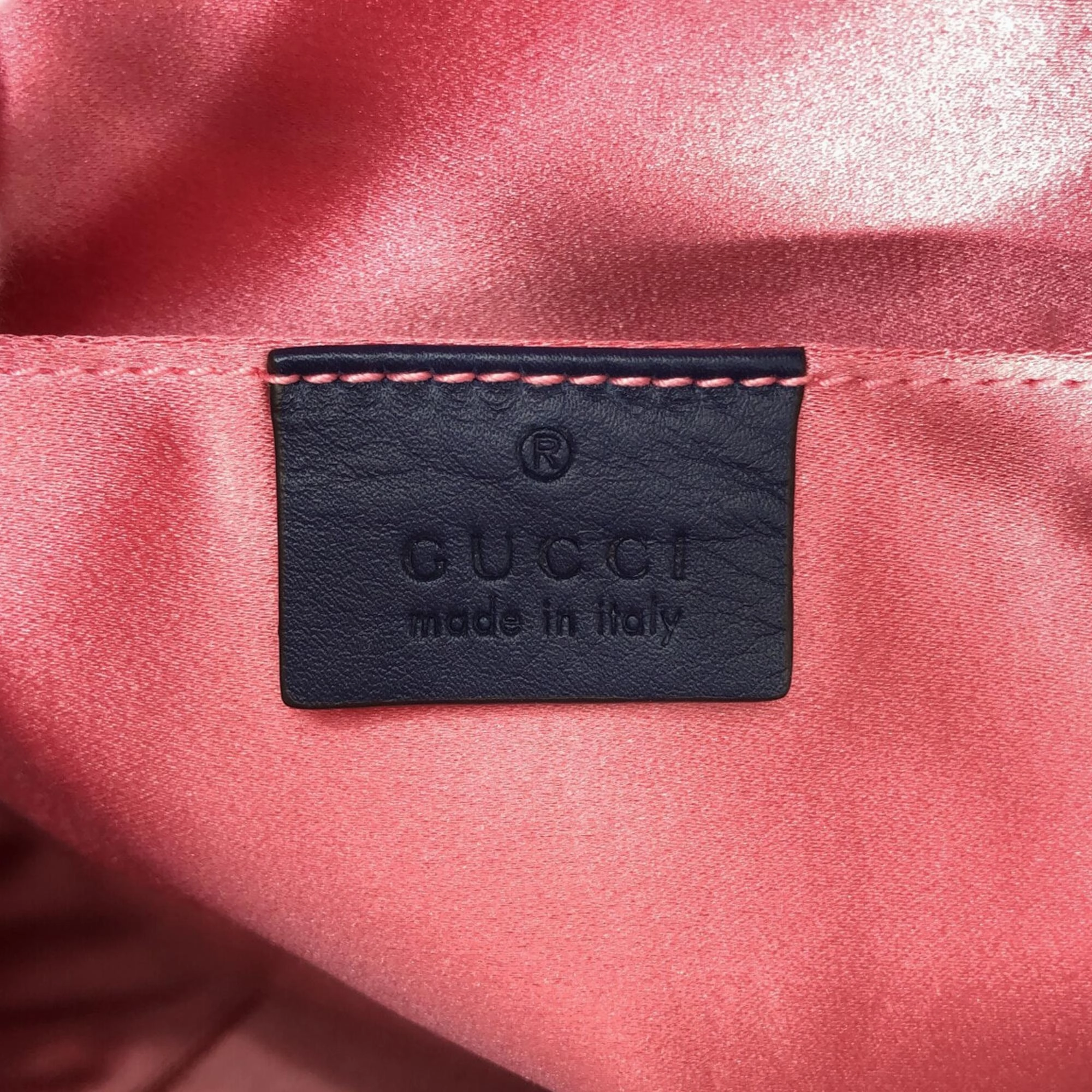 Gucci Small GG Marmont Pearl Denim Backpack (SHG-ANLR7W)