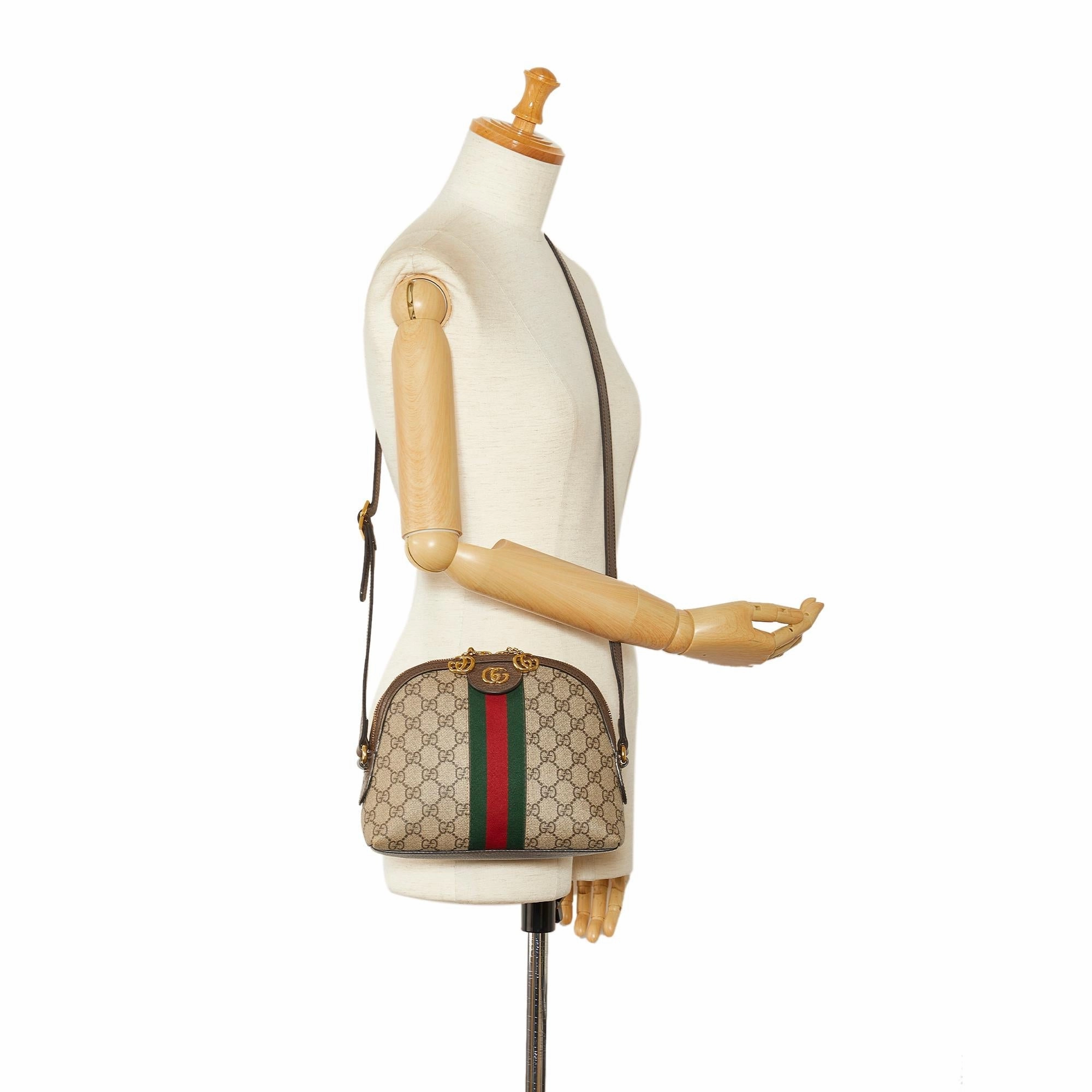 Gucci Small GG Supreme Ophidia Dome Crossbody Bag (SHG-bGG5IQ)