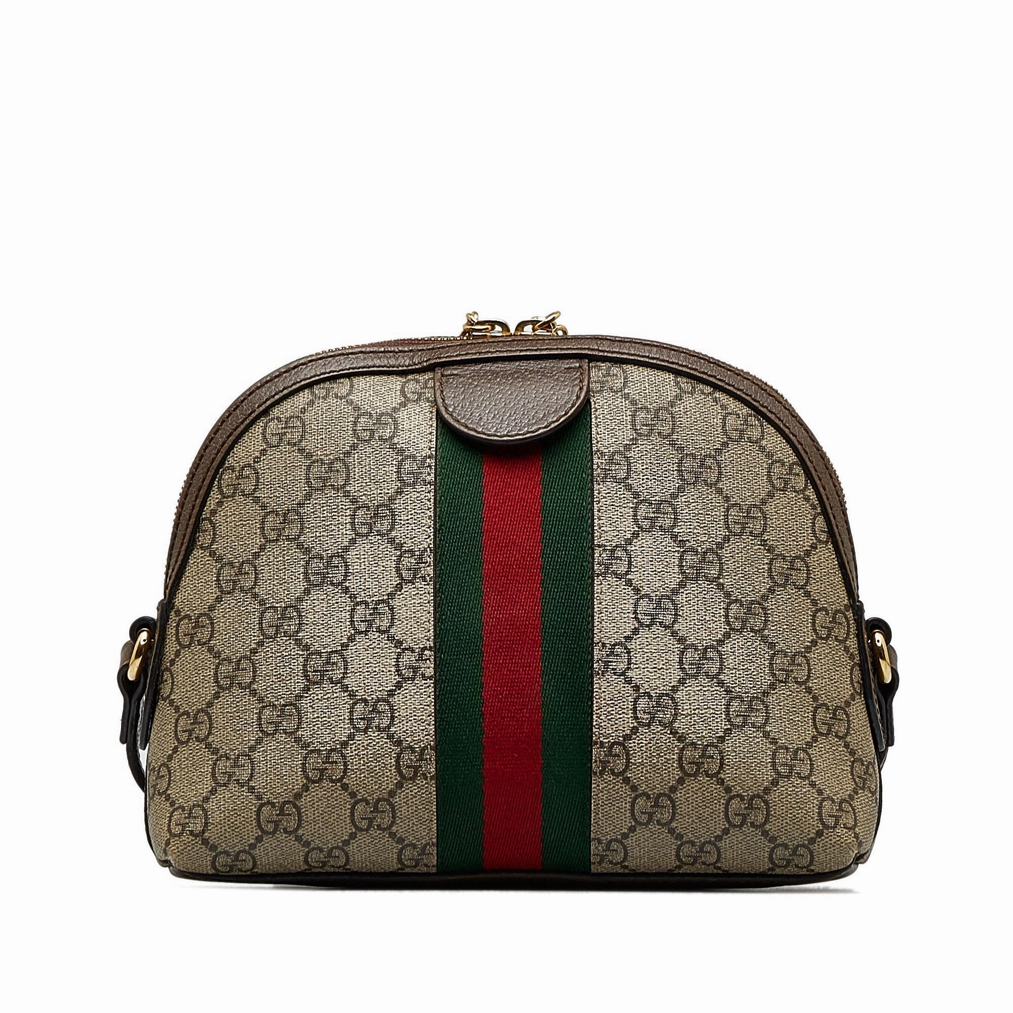Gucci Small GG Supreme Ophidia Dome Crossbody Bag (SHG-bGG5IQ)