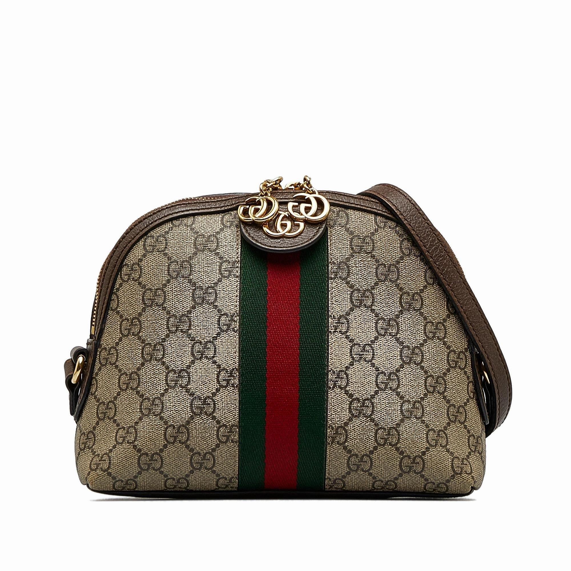 Gucci Small GG Supreme Ophidia Dome Crossbody Bag (SHG-bGG5IQ)