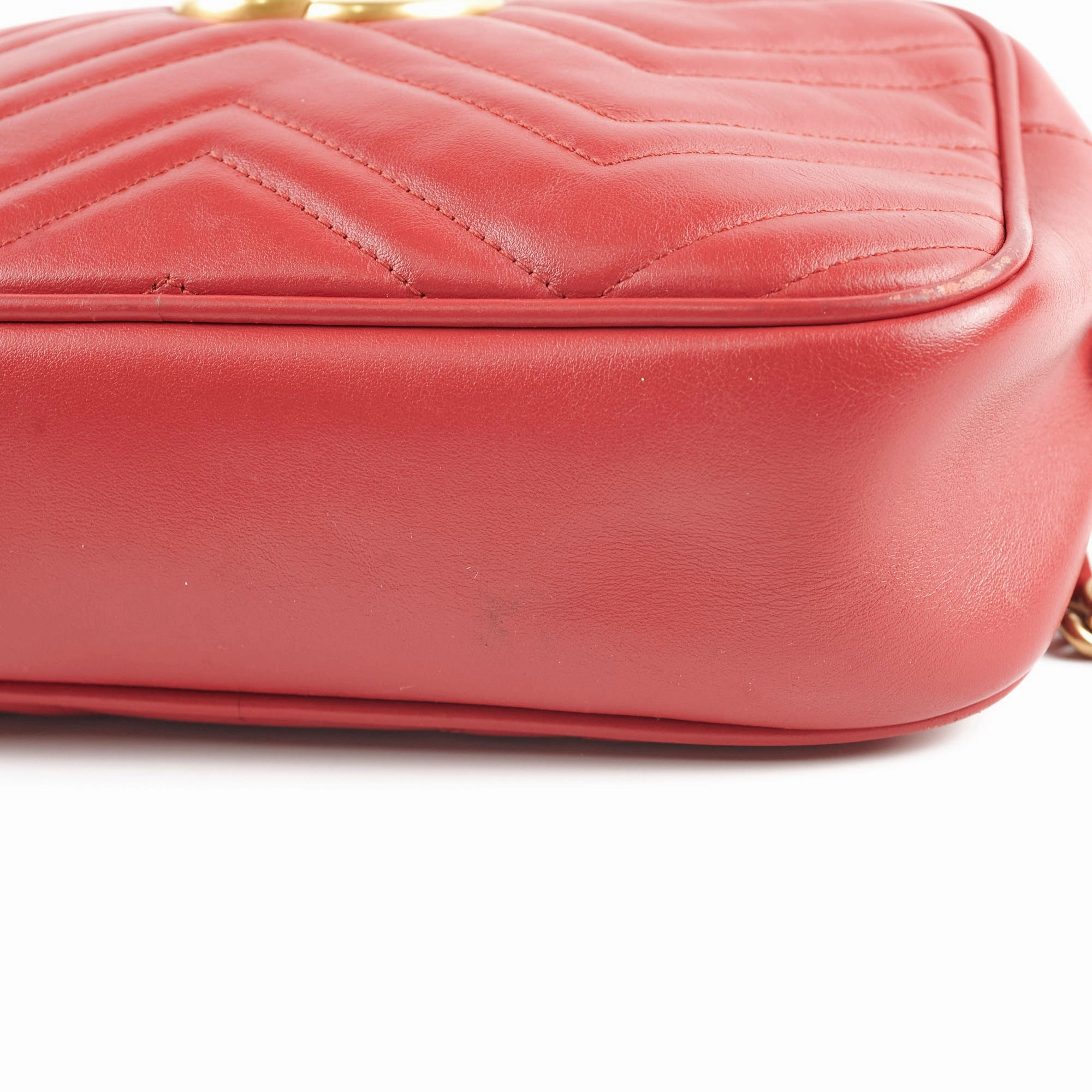 Gucci Small Marmont Camera Bag Red