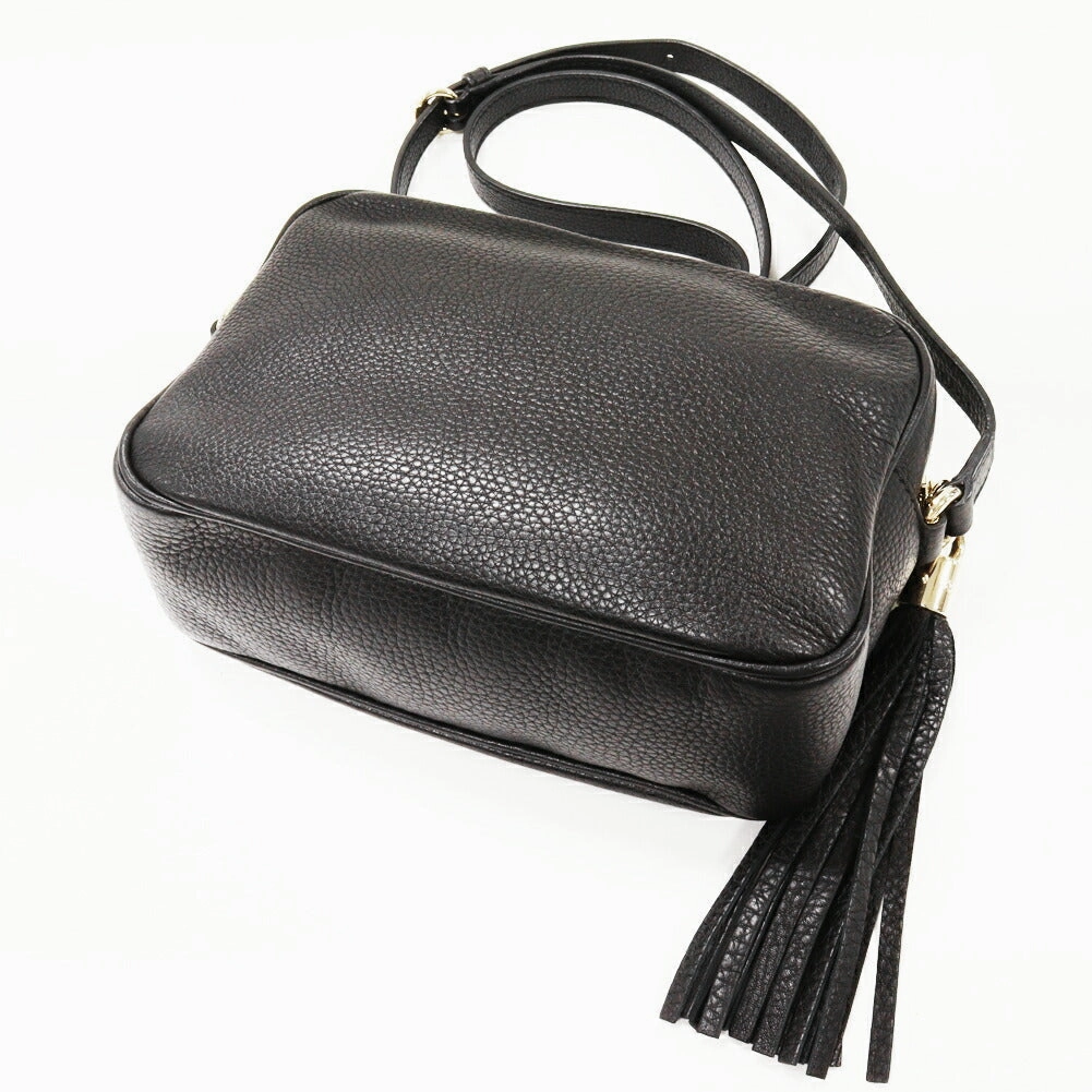 Gucci Soho Disco Calf Shoulder Bag Black