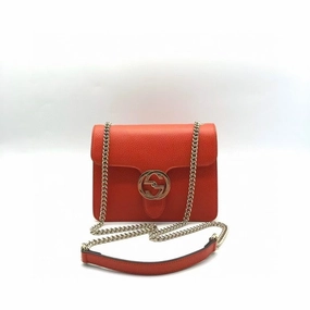 Gucci Soho Red Leather Chain Shoulder Bag