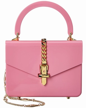 Gucci Sylvie 1969 Mini Plexiglas Top Handle Shoulder Bag