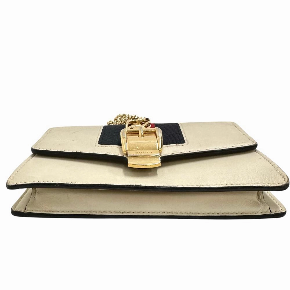 Gucci Sylvie Mini Chain Shoulder Bag White