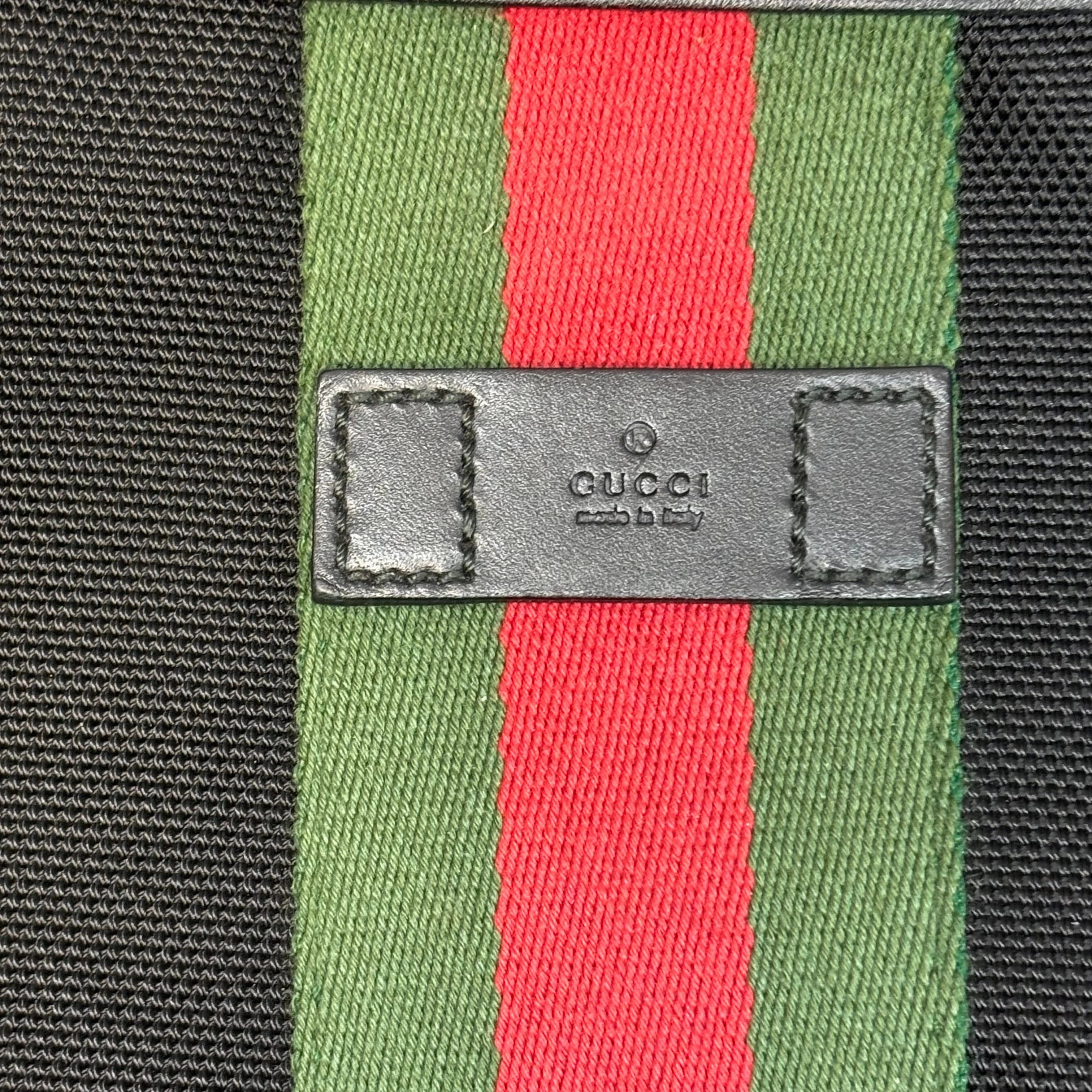 GUCCI Techno Web Stripe Crossbody Bag
