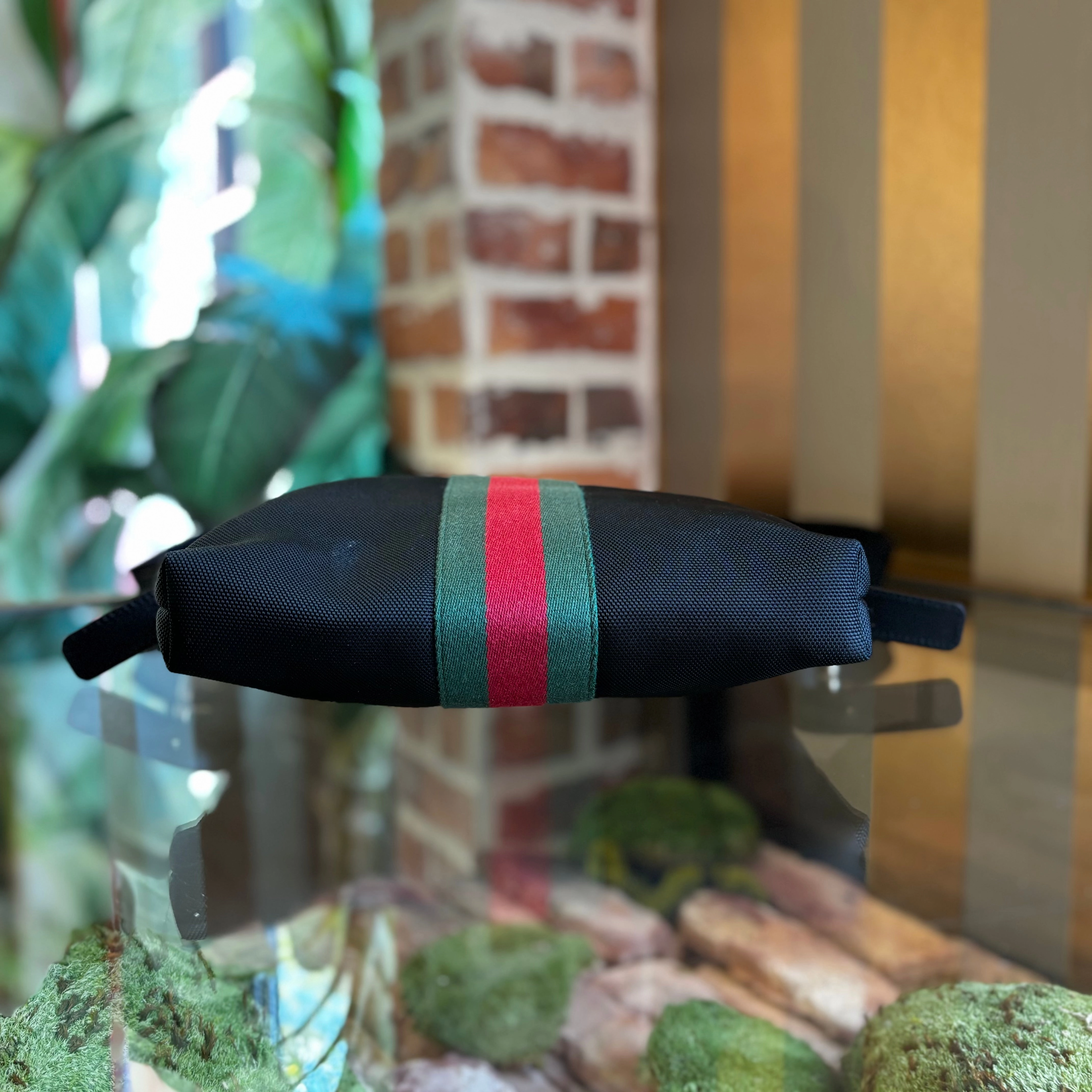 GUCCI Techno Web Stripe Crossbody Bag