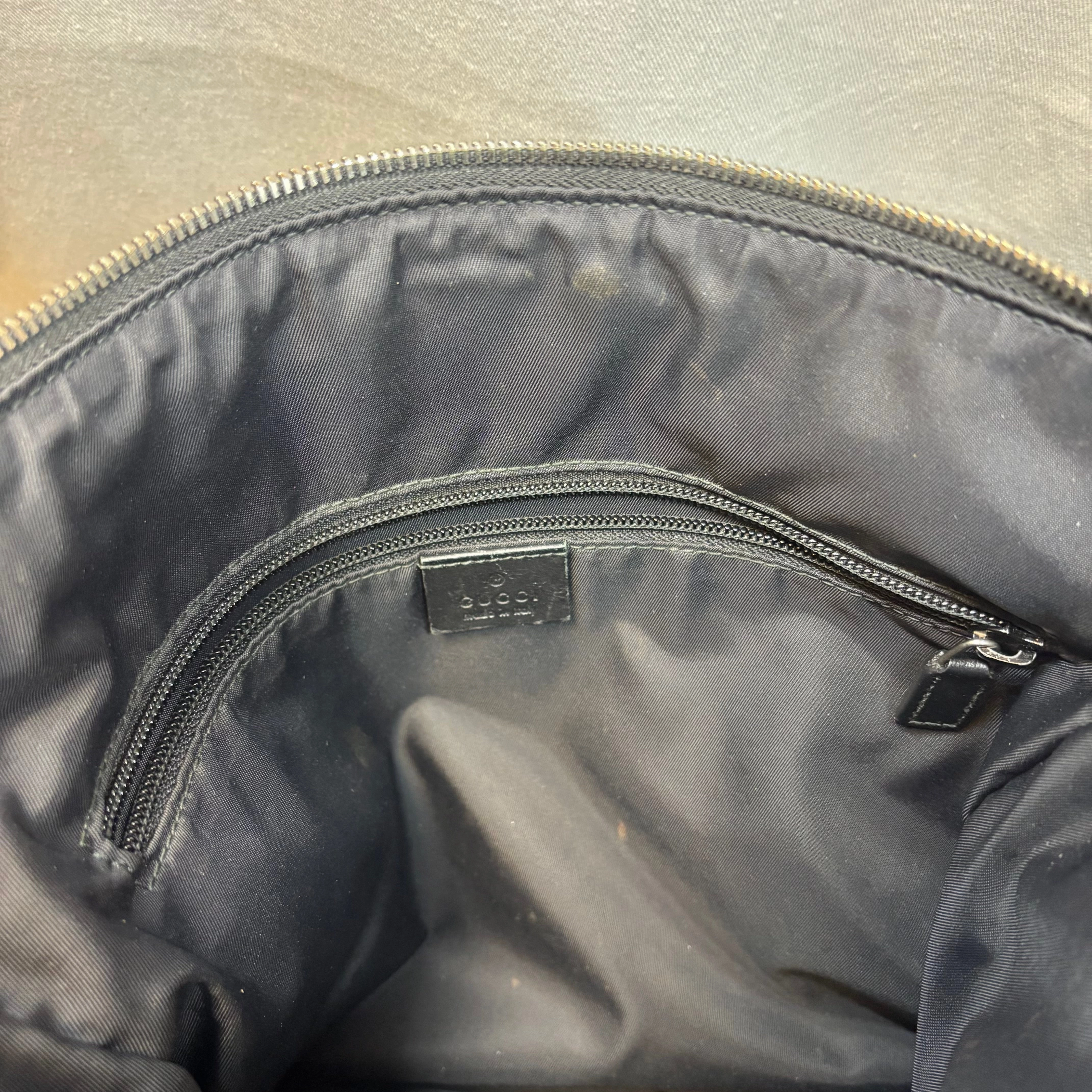 GUCCI Techno Web Stripe Crossbody Bag
