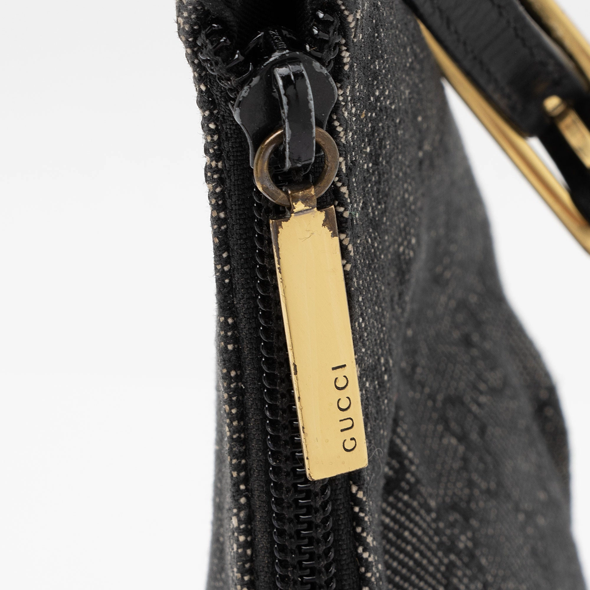 Gucci Vintage GG Denim Small Shoulder Bag (SHF-yTYszL)