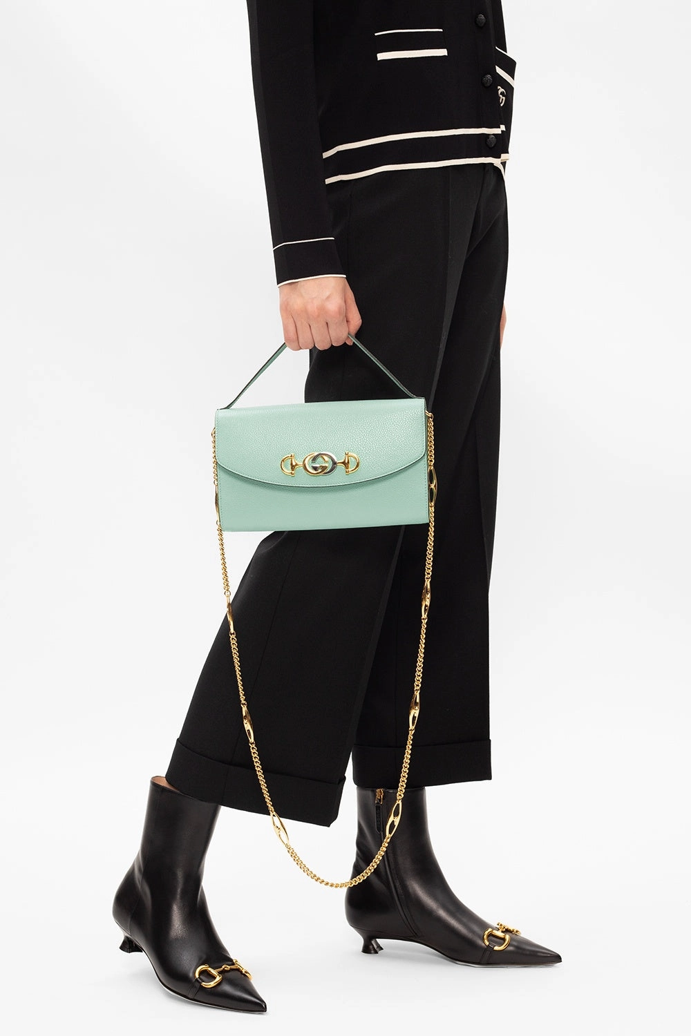 Gucci Zumi Shoulder Bag Water Green