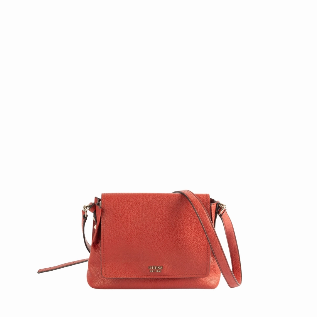 Guess Flap Leather Studded Crossbody Bag