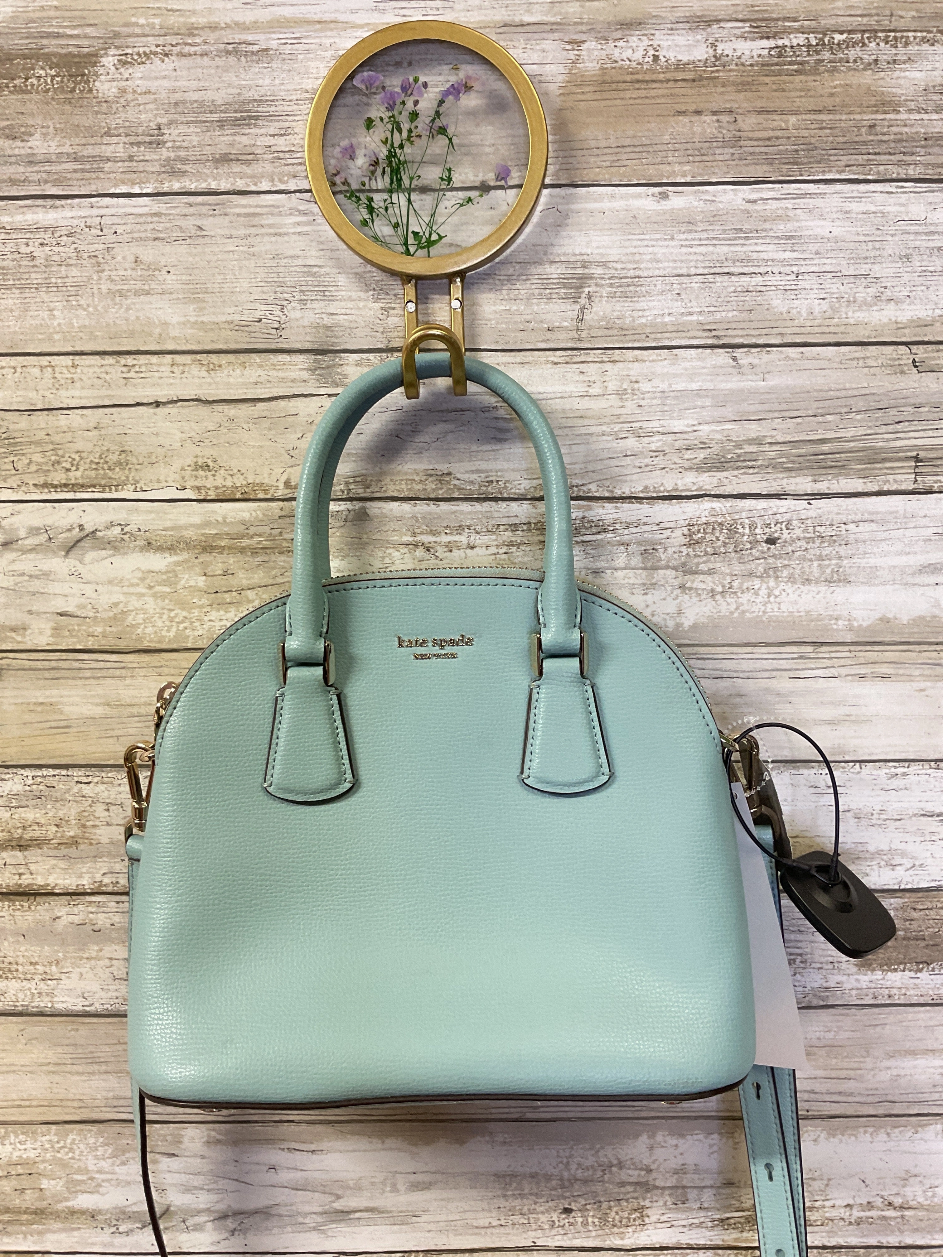Handbag Designer By Kate Spade In Aqua, Size:Small -as is