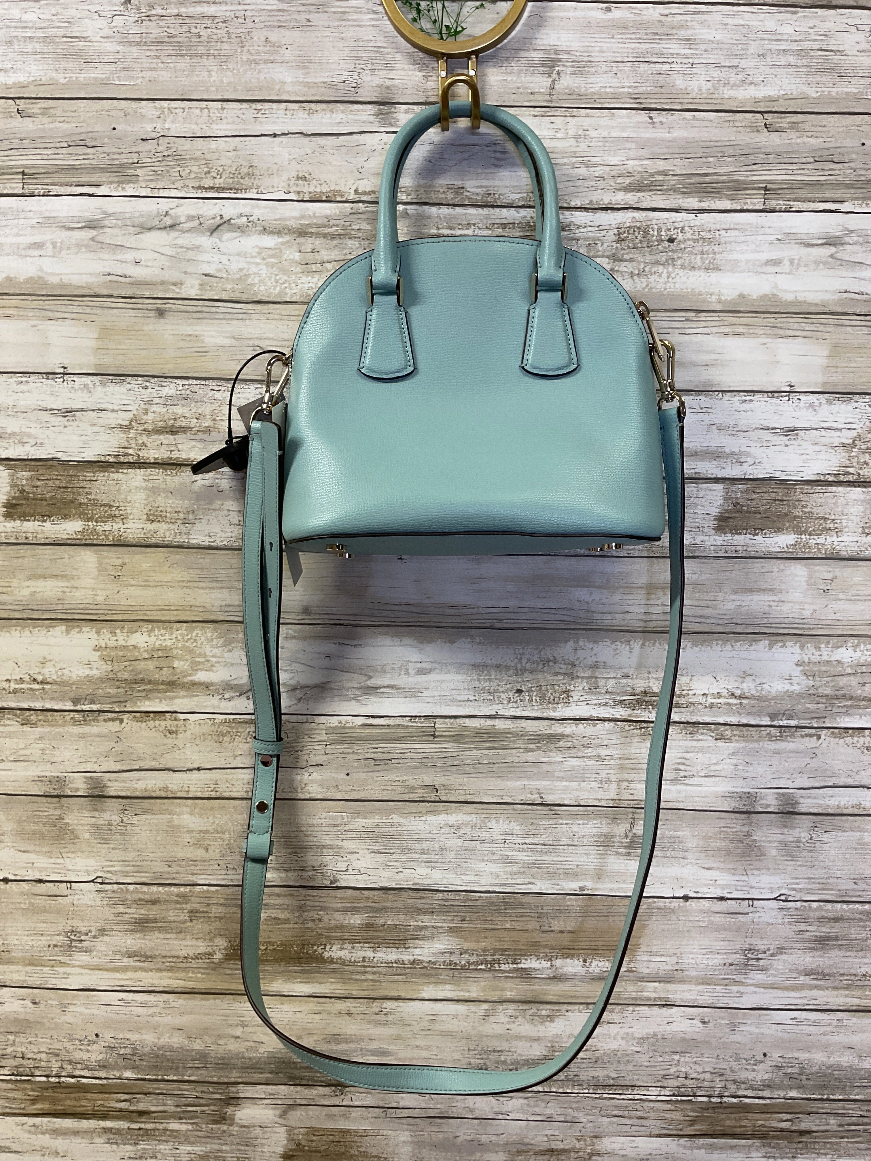 Handbag Designer By Kate Spade In Aqua, Size:Small -as is