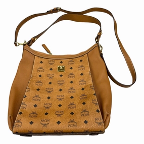 Handbag Luxury Designer By Mcm In Brown, Size:Medium
