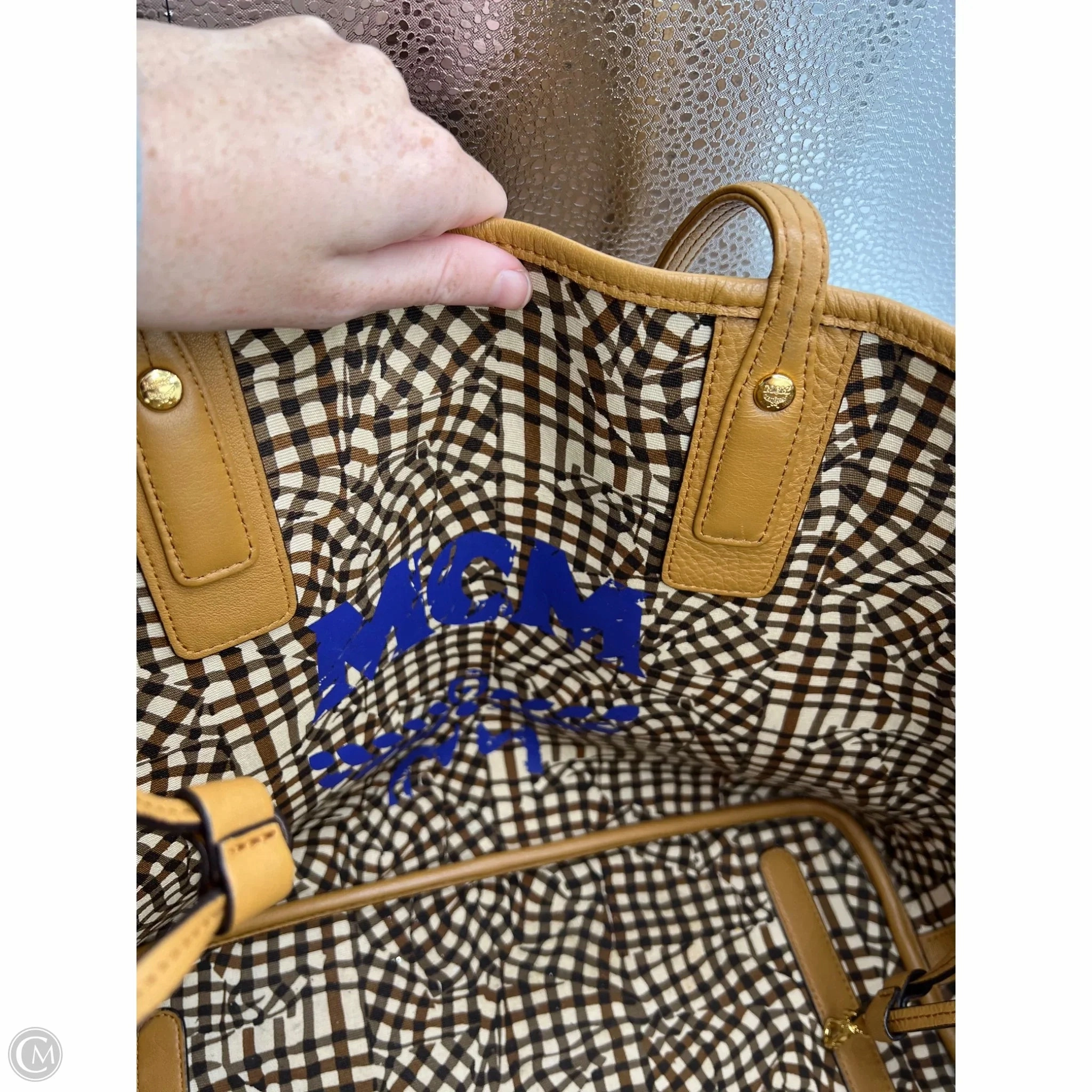 Handbag Luxury Designer By Mcm, Size: Medium